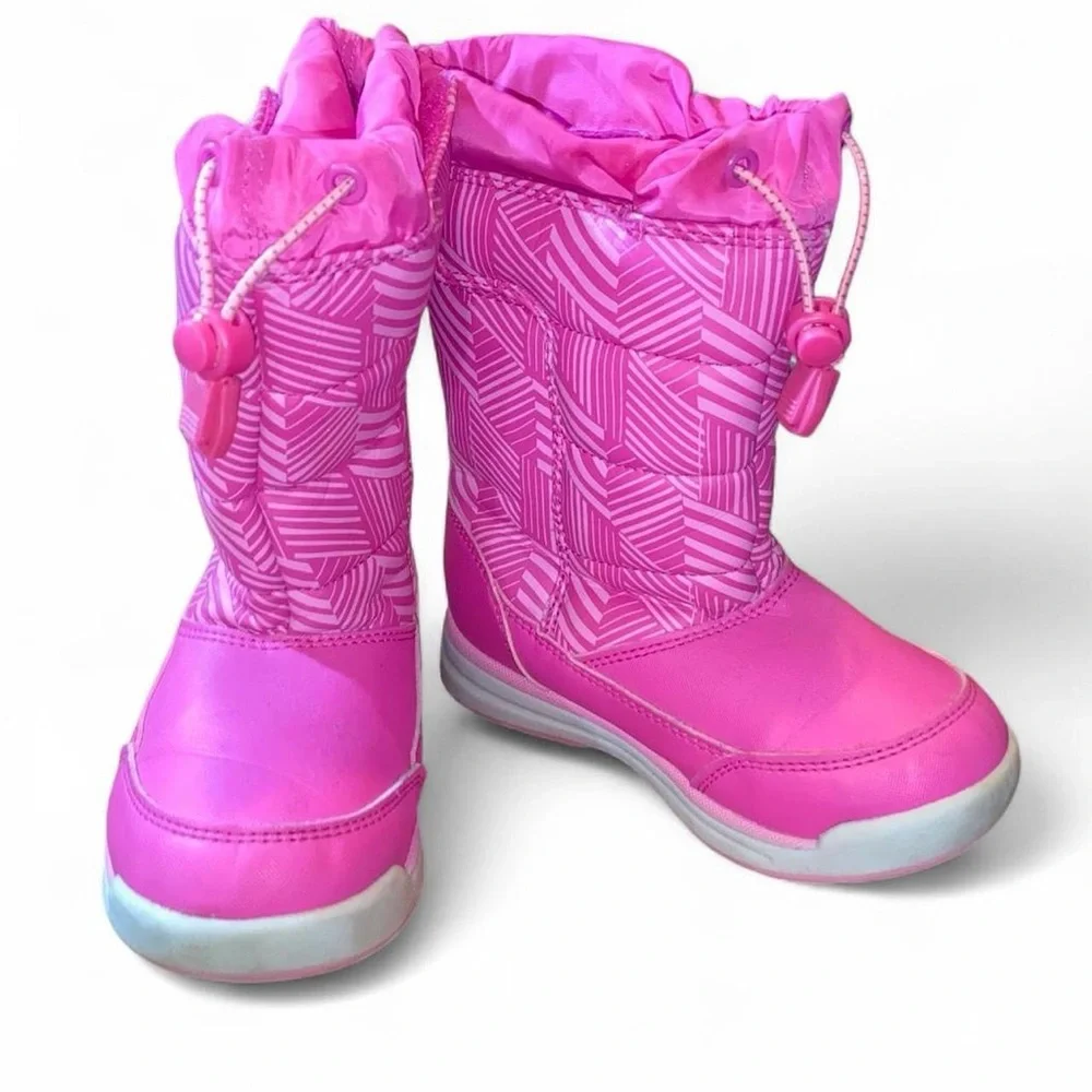Pink Quilted Winter Boots